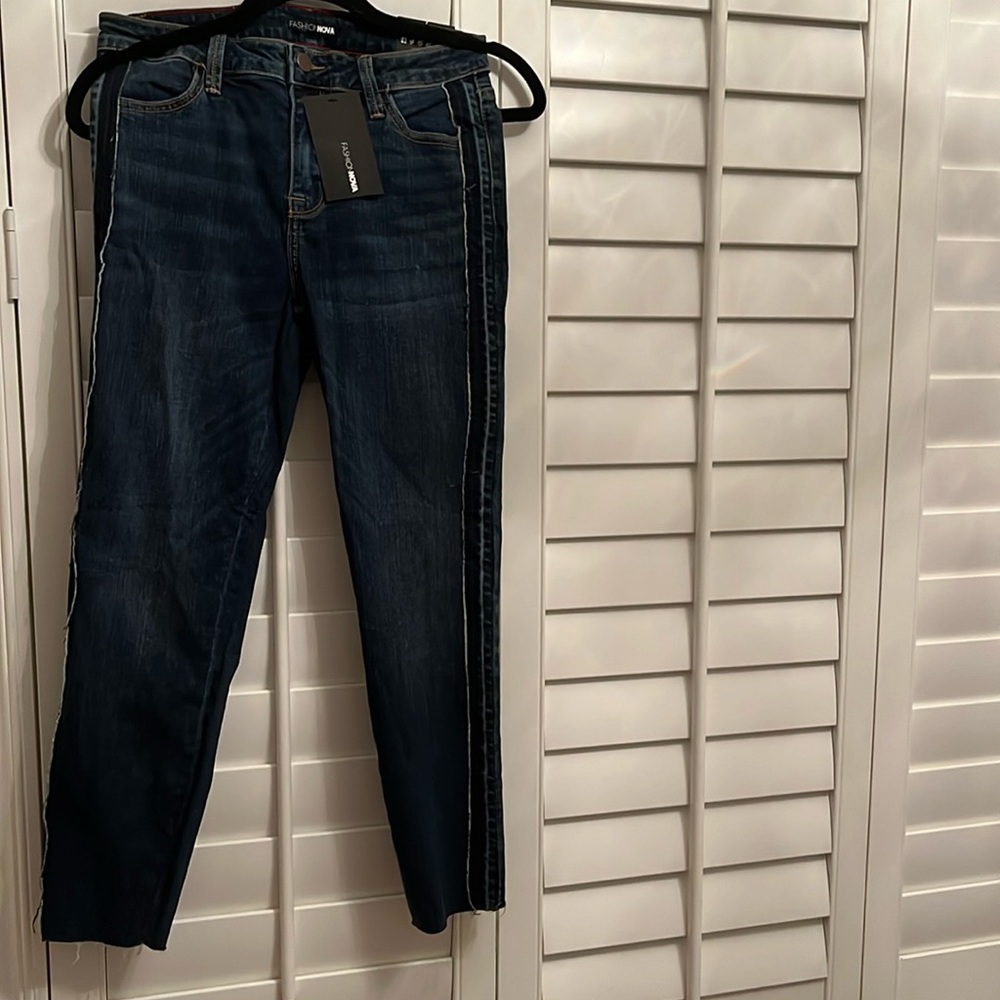 NWT Fashion Nova Ridgemont Ankle Dark Denim Jeans